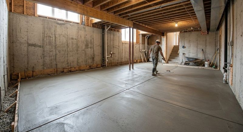 Basement Concrete Installation in Dearborn, MI