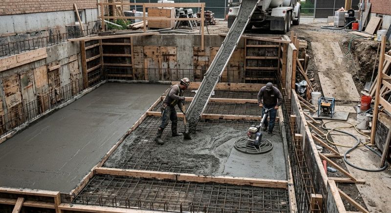 Basement Concrete Installation in Waterford, MI