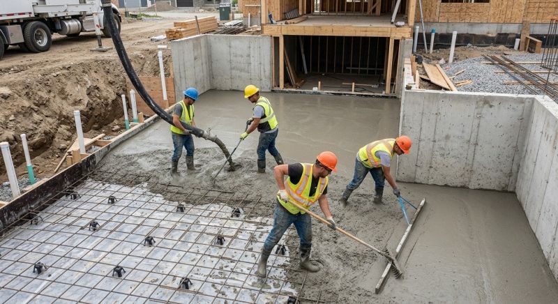 Basement Concrete Installation in Novi, MI