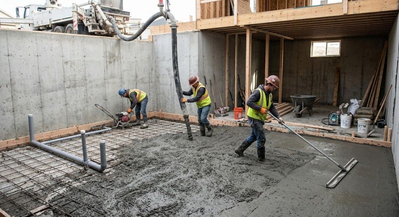 Basement Concrete Installation in Oxford, MI