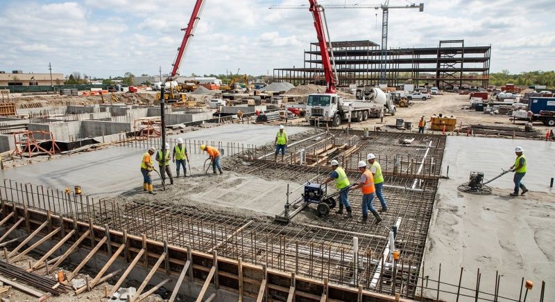 Commercial Slab Installation in Waterford, MI