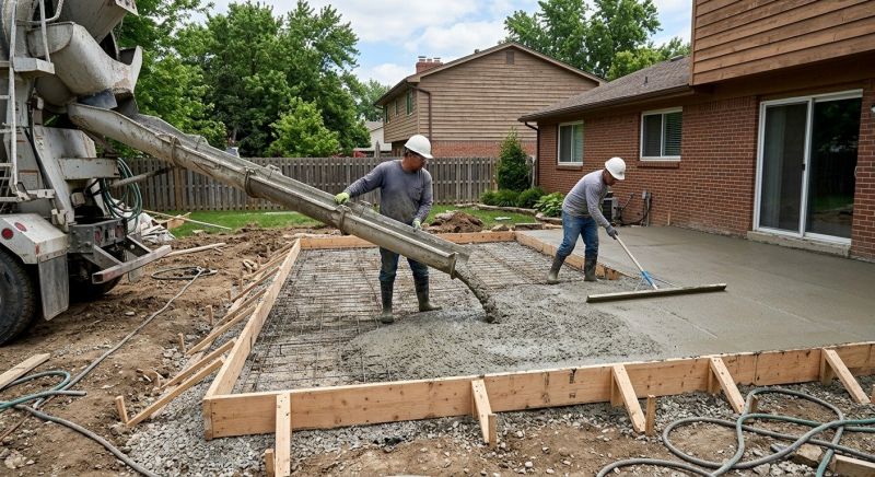 Concrete Flatwork Installation in Redford, MI