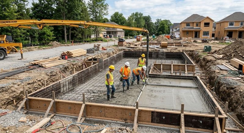 Concrete Foundation Installation in Waterford, MI