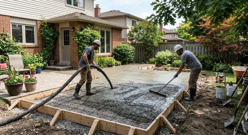 Concrete Patio Installation in Commerce Township, MI
