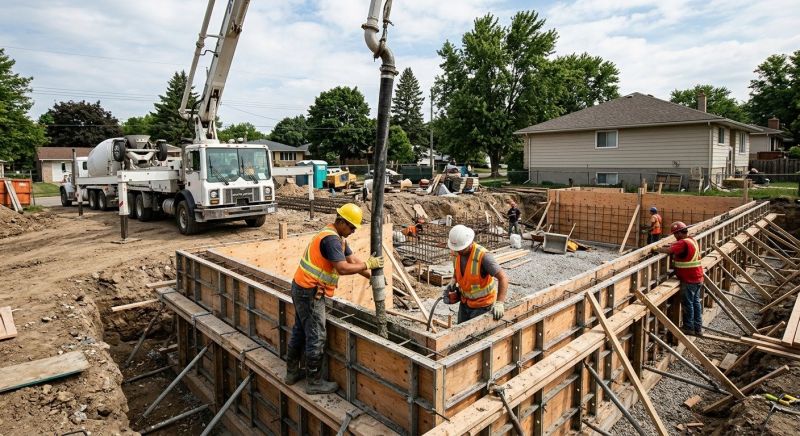 Foundation Wall Pouring in Franklin, MI
