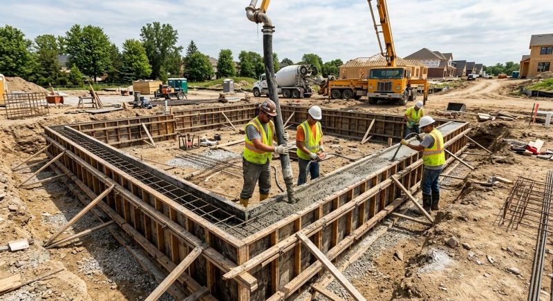 Foundation Wall Pouring in Ortonville, MI